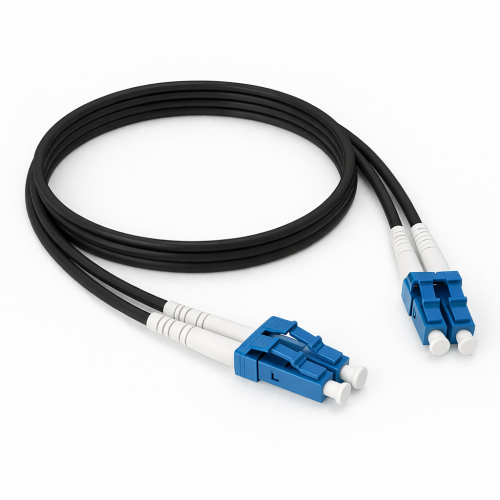 Coiled fiber optic patch cable close-up (1)
